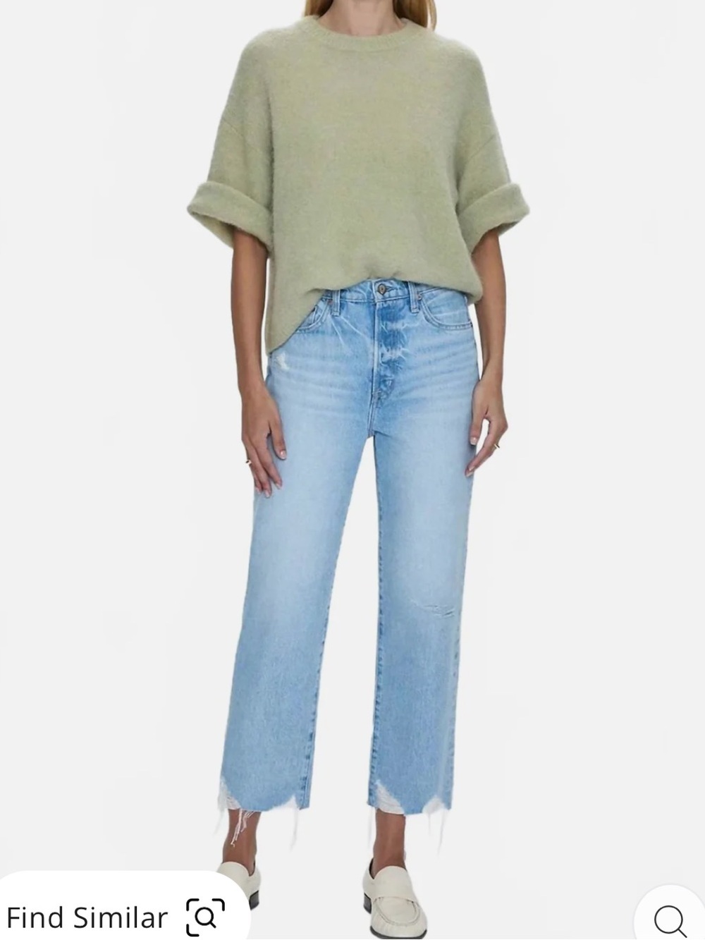 NWT Pistola Cassie Super High Rise Straight Crop Jean Sz 30 Leisire Vintage Wash
